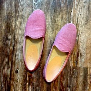J Crew Pink Linen Loafer Flat